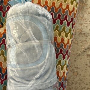 Light Blue Plush Blanket with “D” initial